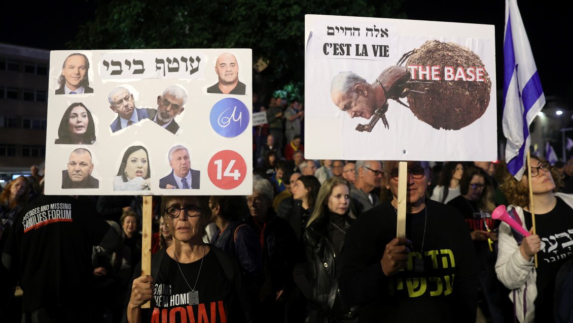 [Fotos] En plena guerra: Miles de israelíes salieron a protestar contra ...