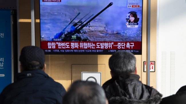   Corea del Norte disparó artillería cerca de frontera marítima con el Sur por tercer día 