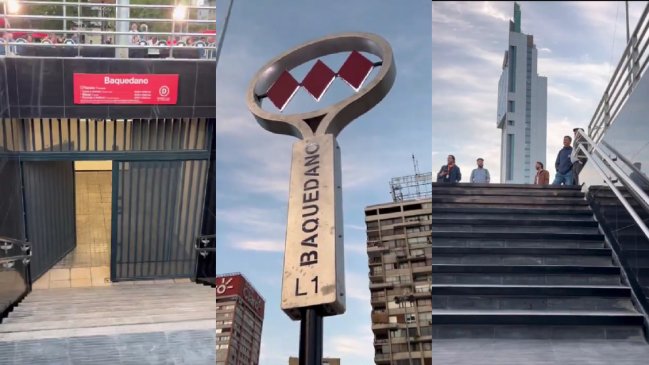 Metro reinauguró el acceso principal a la estación Baquedano