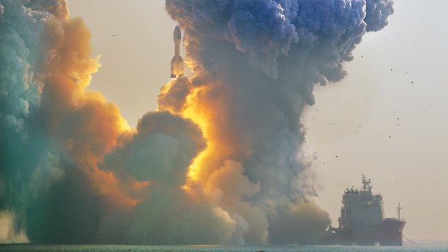China lanzó con éxito el cohete más potente del mundo con propulsión sólida