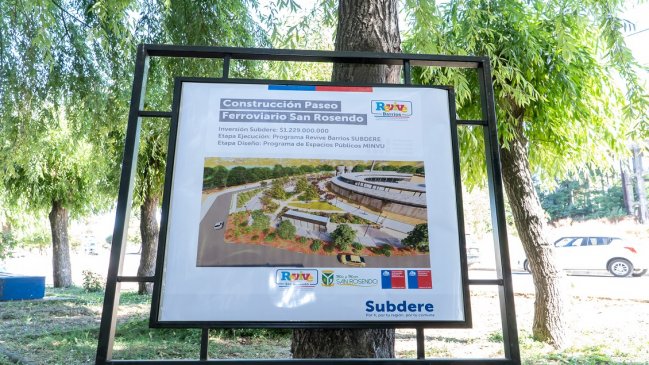 San Rosendo: Gobierno otorgó 1.200 millones para la construcción del paseo ferroviario