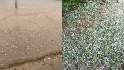   Granizada de verano sorprendió a lugareños de Yumbel 