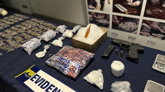 Operativo en San Joaquín terminó con la incautación de fentanilo, cocaína y un arma de fuego