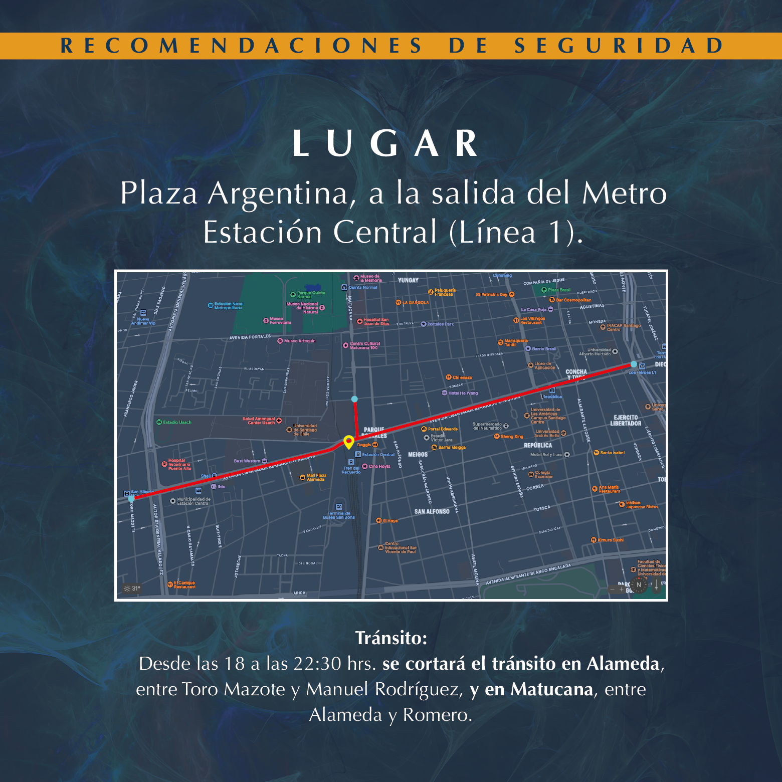 Desvíos Estación Central por "Carmina Burana Desvíos Estación Central por "Carmina Burana