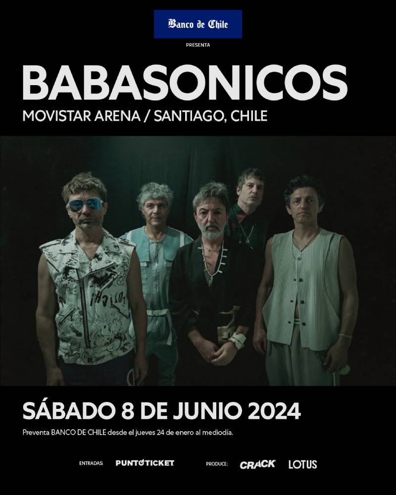el afiche del show de babasonicos en movistar arena