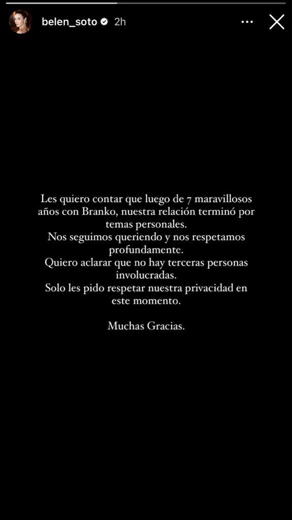 Belén Soto confirmó el fin de su matrimonio Belén Soto confirmó el fin de su matrimonio