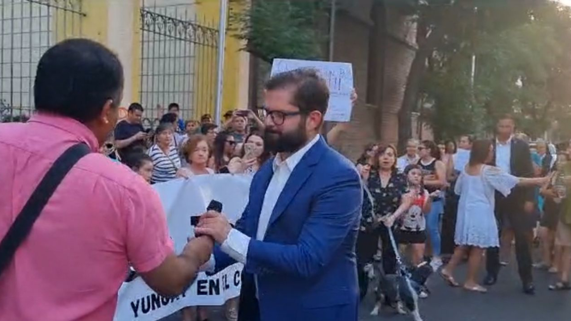 Boric en marcha por la inseguridad en el Barrio Yungay: 