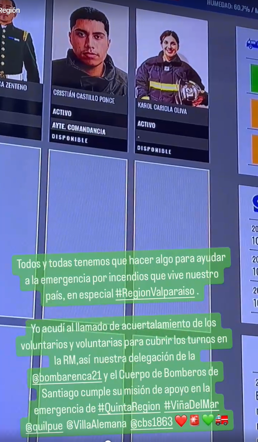 Karol Cariola como voluntaria 