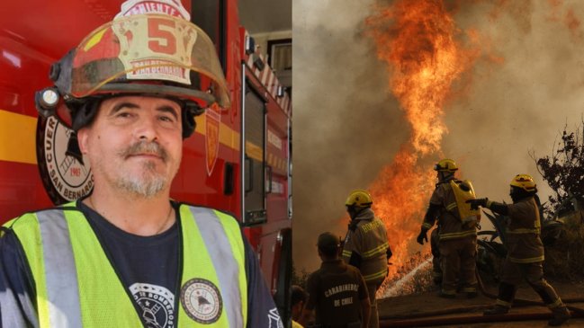 Hijo de Paul Vásquez combatió incendios en Viña del Mar junto a su padre