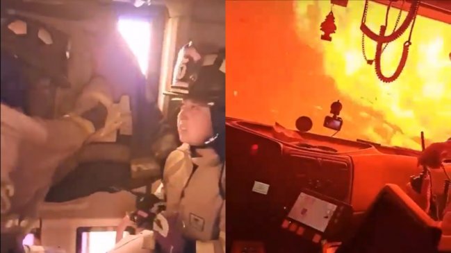 Revelan impactante momento de bomberos en medio de labor contra incendios forestales