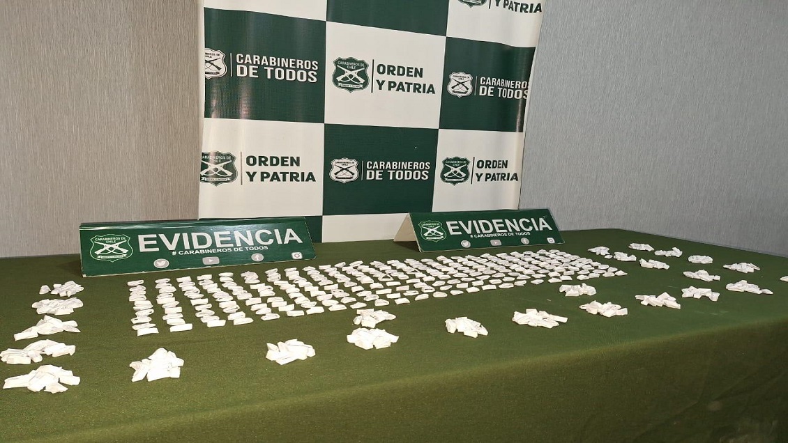 Pasajero de un bus transportaba 500 dosis de cocaína en Cabrero