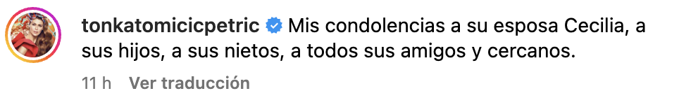 Tonka Tomicic despide a Piñera