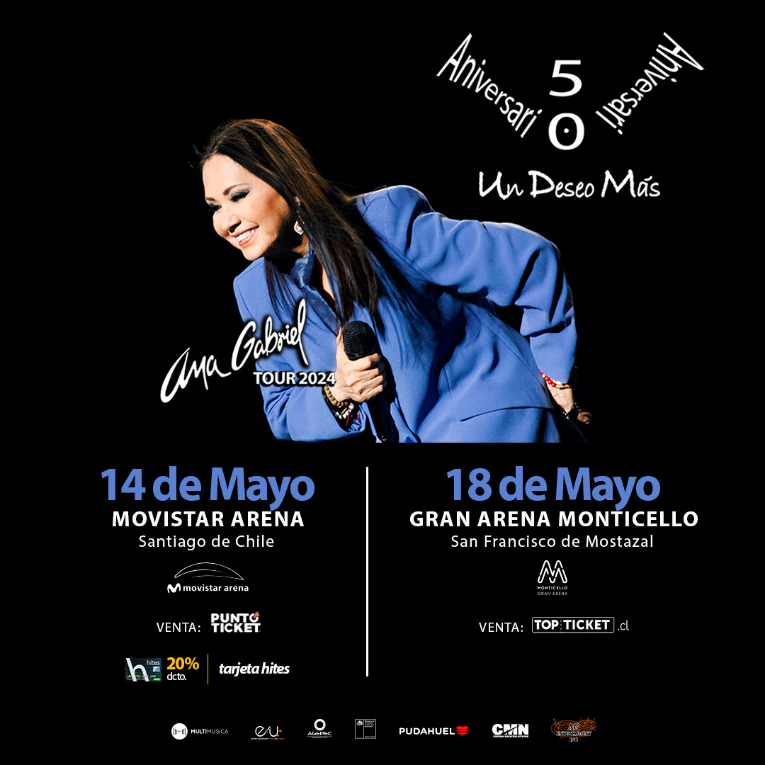 Ana Gabriel venta de entradas Shows de Ana Gabriel en Chile