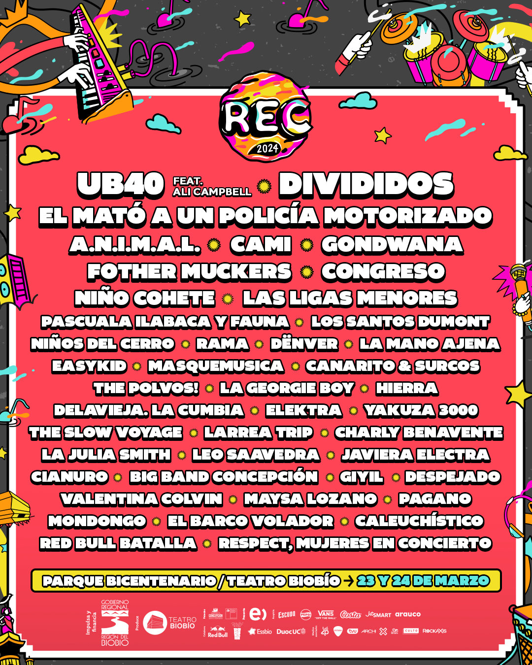 el line up completo del festival rec 2024