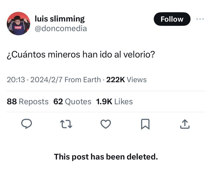 Luis Slimming hizo desafortunado comentario en X Luis Slimming hizo desafortunado comentario en X