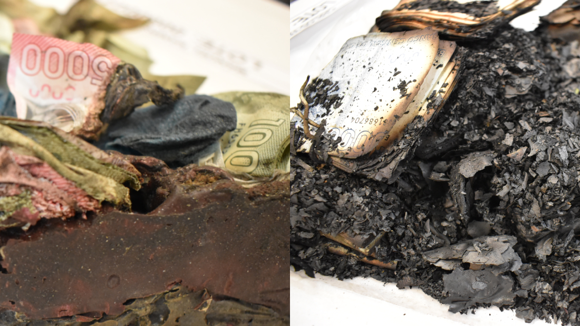 Banco Central explicó cómo cambiar los billetes quemados por los incendios