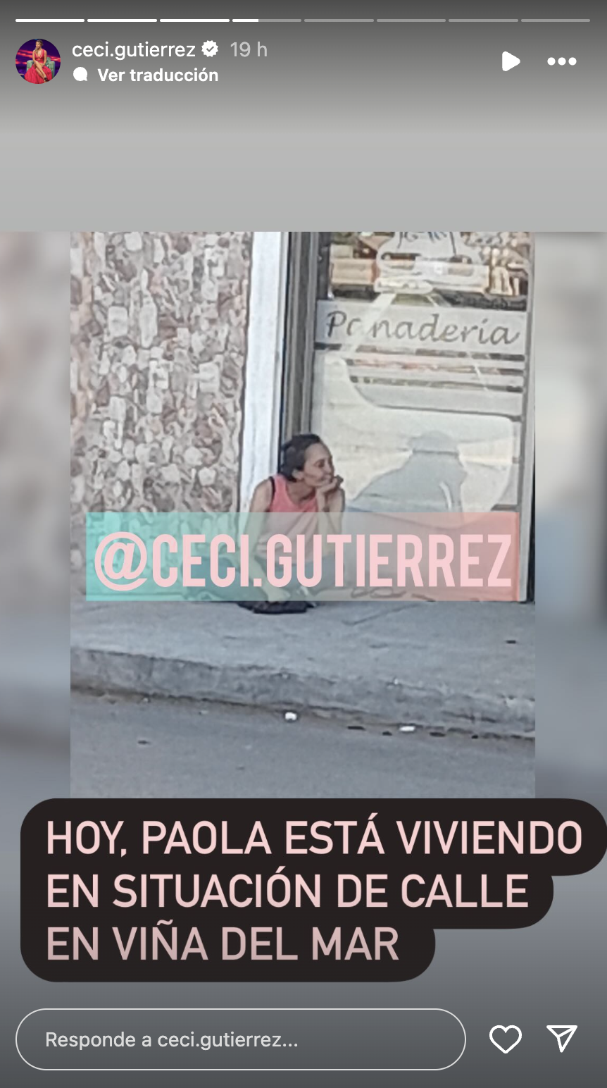 Paola Salas vive en la calle