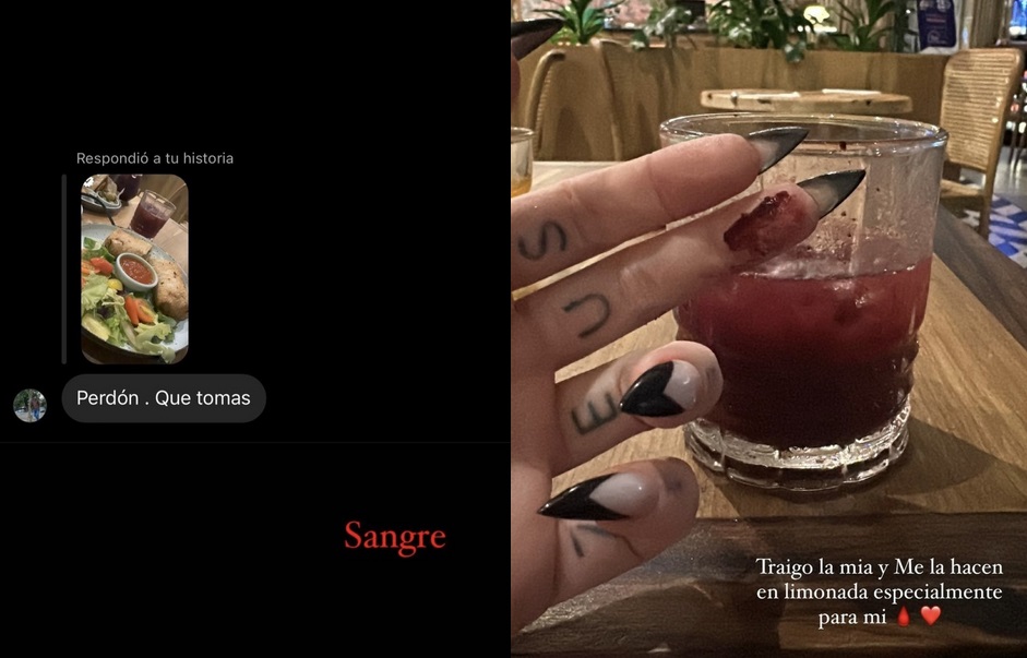 La modelo Sofía Clerici bebe su propia sangre