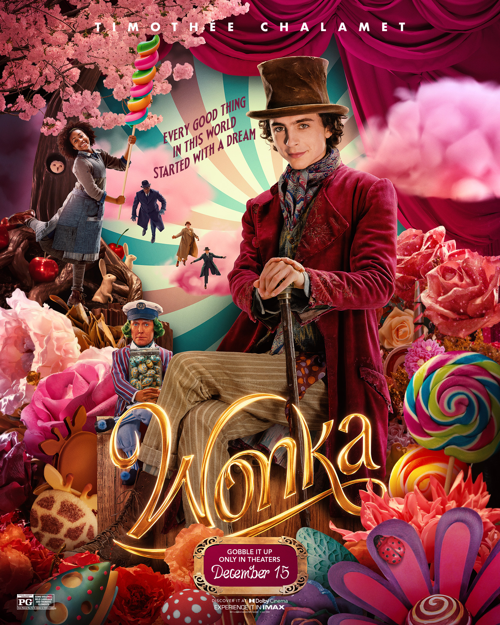 el poster de wonka que llega al streaming max