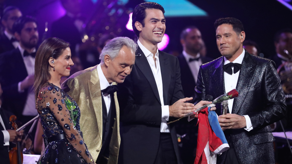 Andrea Bocelli y su hijo Matteo en Viña 2024