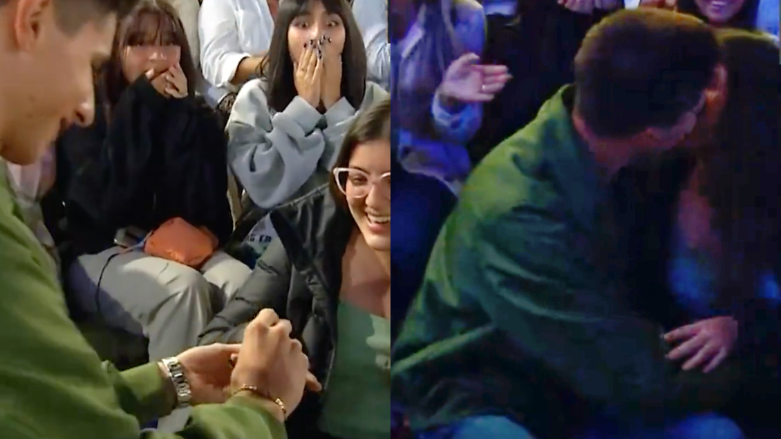 Joven pidió matrimonio a su polola de dos meses en pleno show de Andrea Bocelli