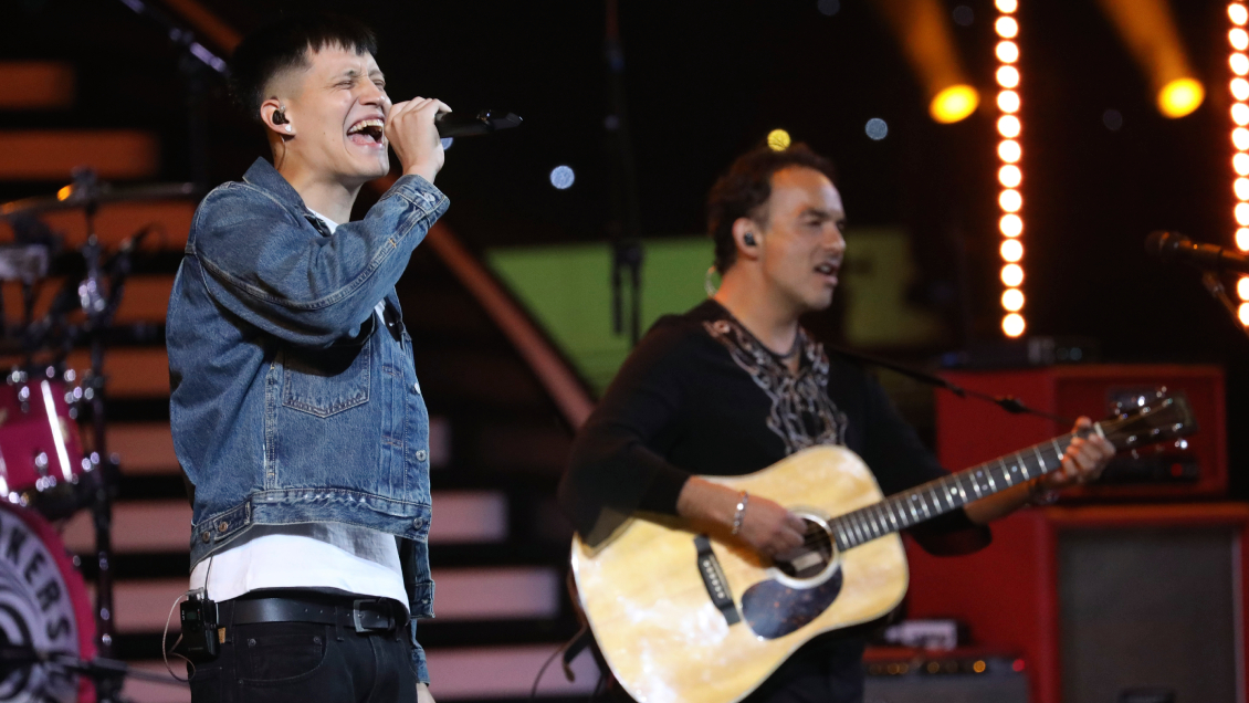 Kidd Voodoo se lució cantando con Los Bunkers en Viña 2024