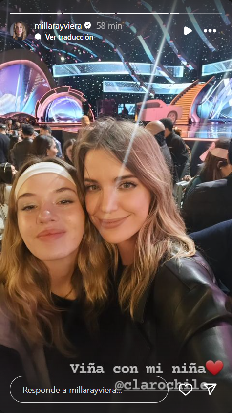 Millaray Viera y su hija Julieta vieron en primera fila Los Bunkers