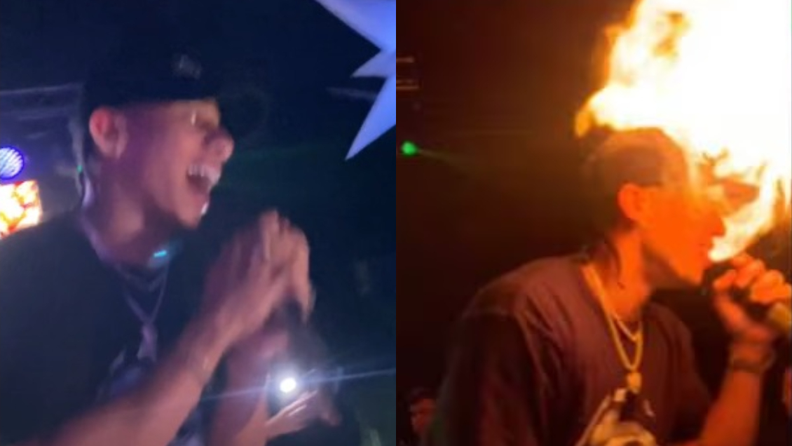 Uriel de Tierra Brava sufrió accidente con fuego en pleno show