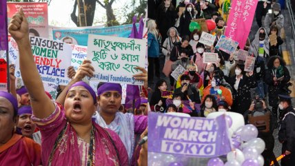   8M: Las marchas del Día de la Mujer se toman las calles del mundo 