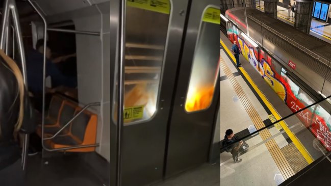 Pánico en el Metro: De nuevo vandalizaron un tren con pasajeros dentro