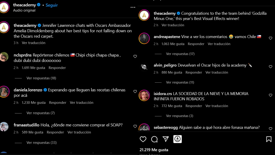 Ola de troleos chilenos a la Academia de los Oscar por "La Memoria Infinita Troleos chilenos a la Academia