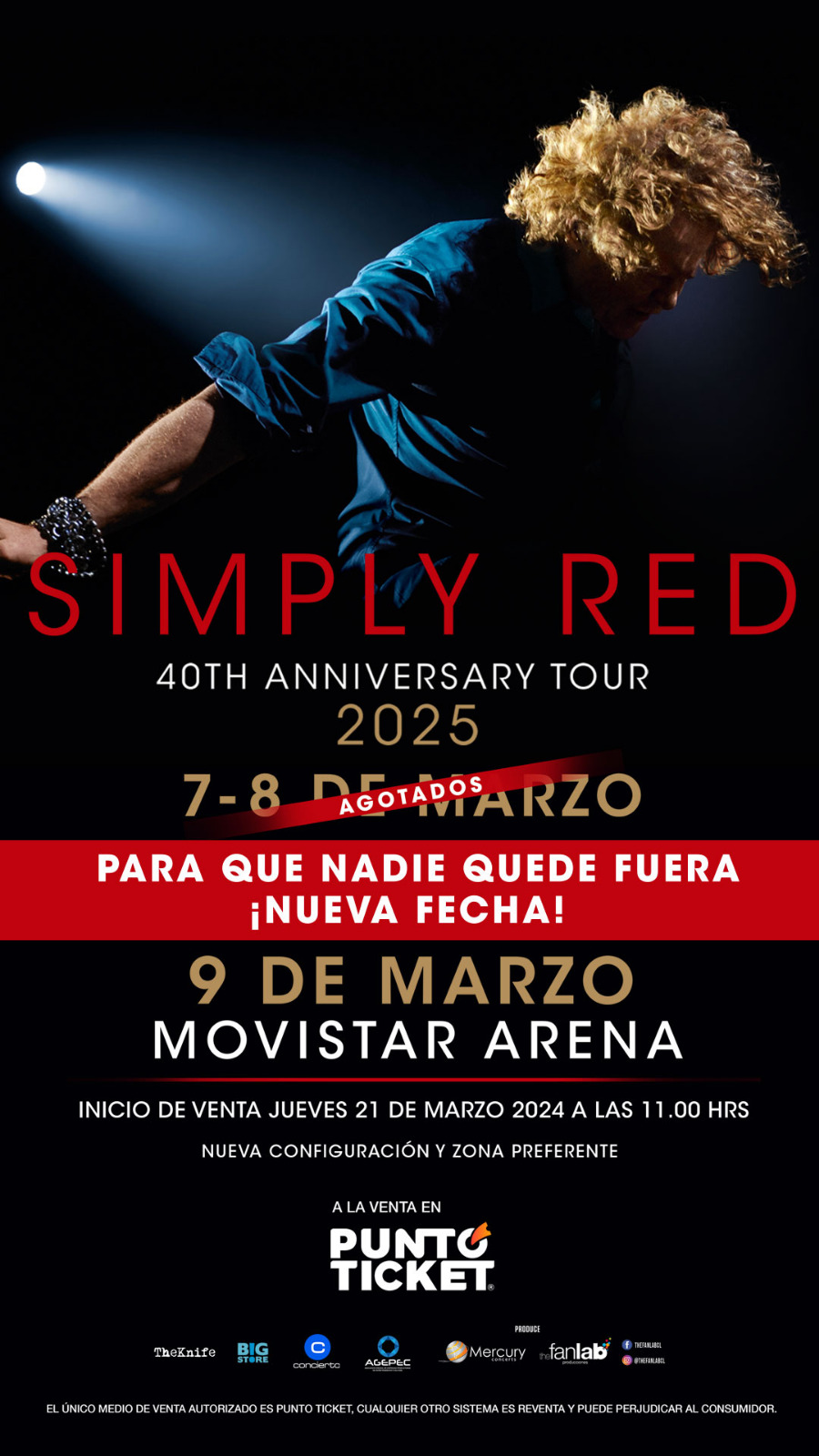 Afiche Simply Red en Chile