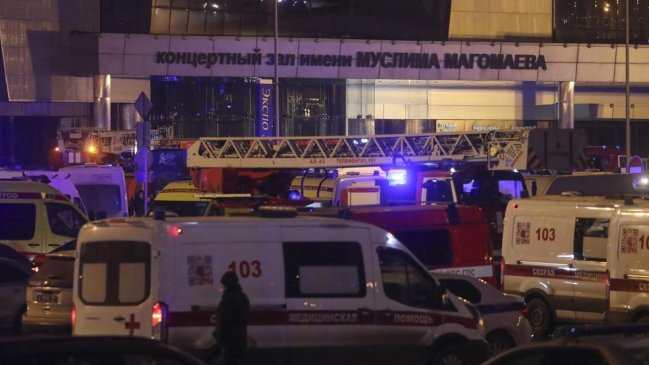  Estado Islámico reivindicó atentado en sala de conciertos en las afueras de Moscú  