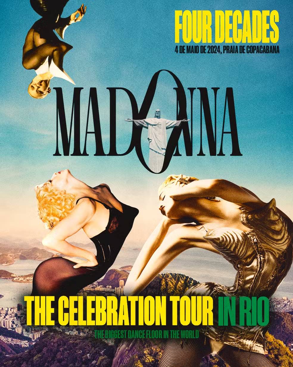el anuncio del show de Madonna en Copacabana