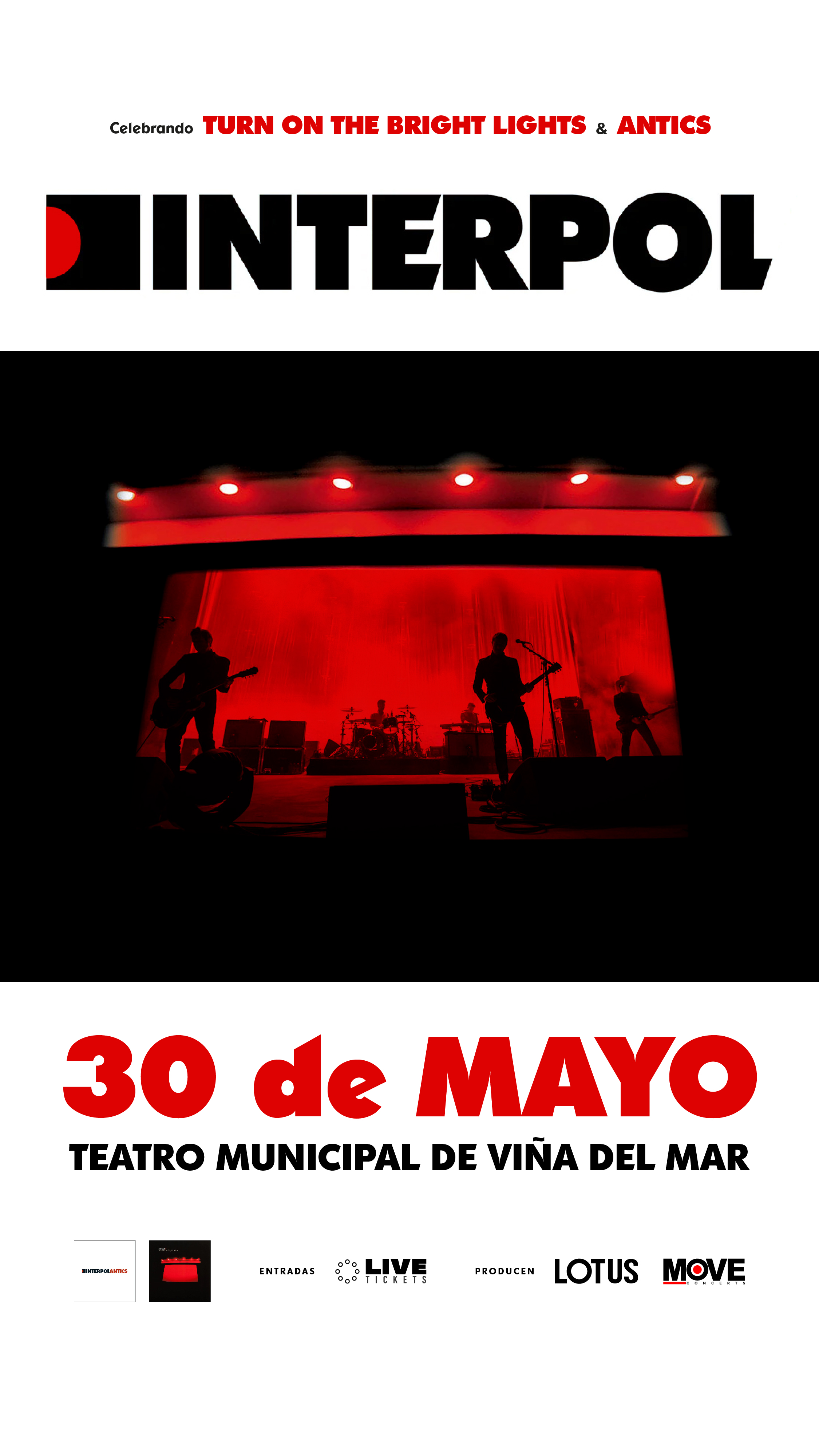 interpol vina del mar 2024 afiche del show de interpol en viña del mar