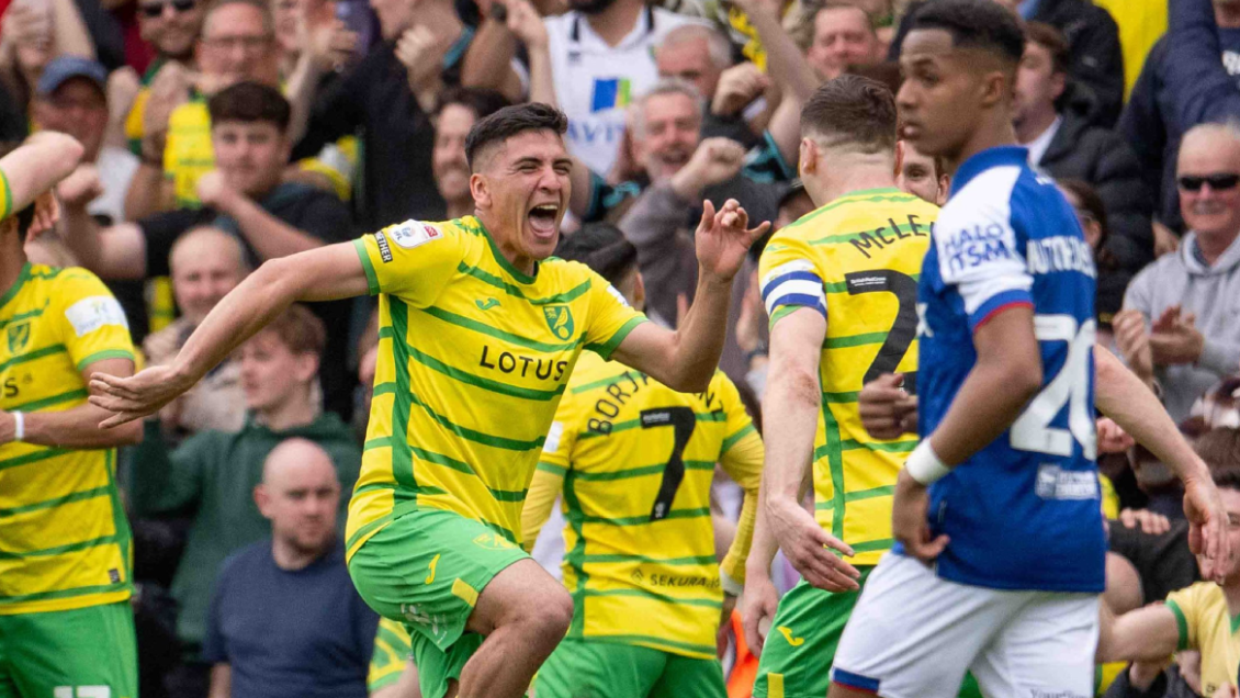 Marcelino Núñez fue artífice de la victoria de Norwich en el derbi contra Ipswich