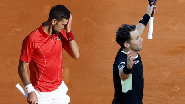   Casper Ruud derribó a Novak Djokovic en semifinales del Masters de Montecarlo 