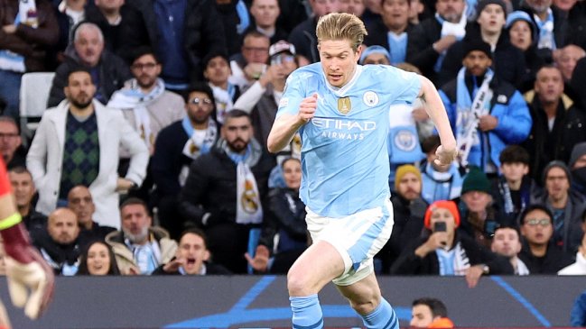 [VIDEO] Kevin De Bruyne aprovechó un mal despeje y puso el 1-1 ante Real Madrid
