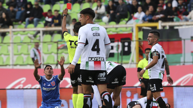 ¿Fueron justas? Las expulsiones de Cristián Suárez e Israel Poblete en el duelo entre Palestino y la U