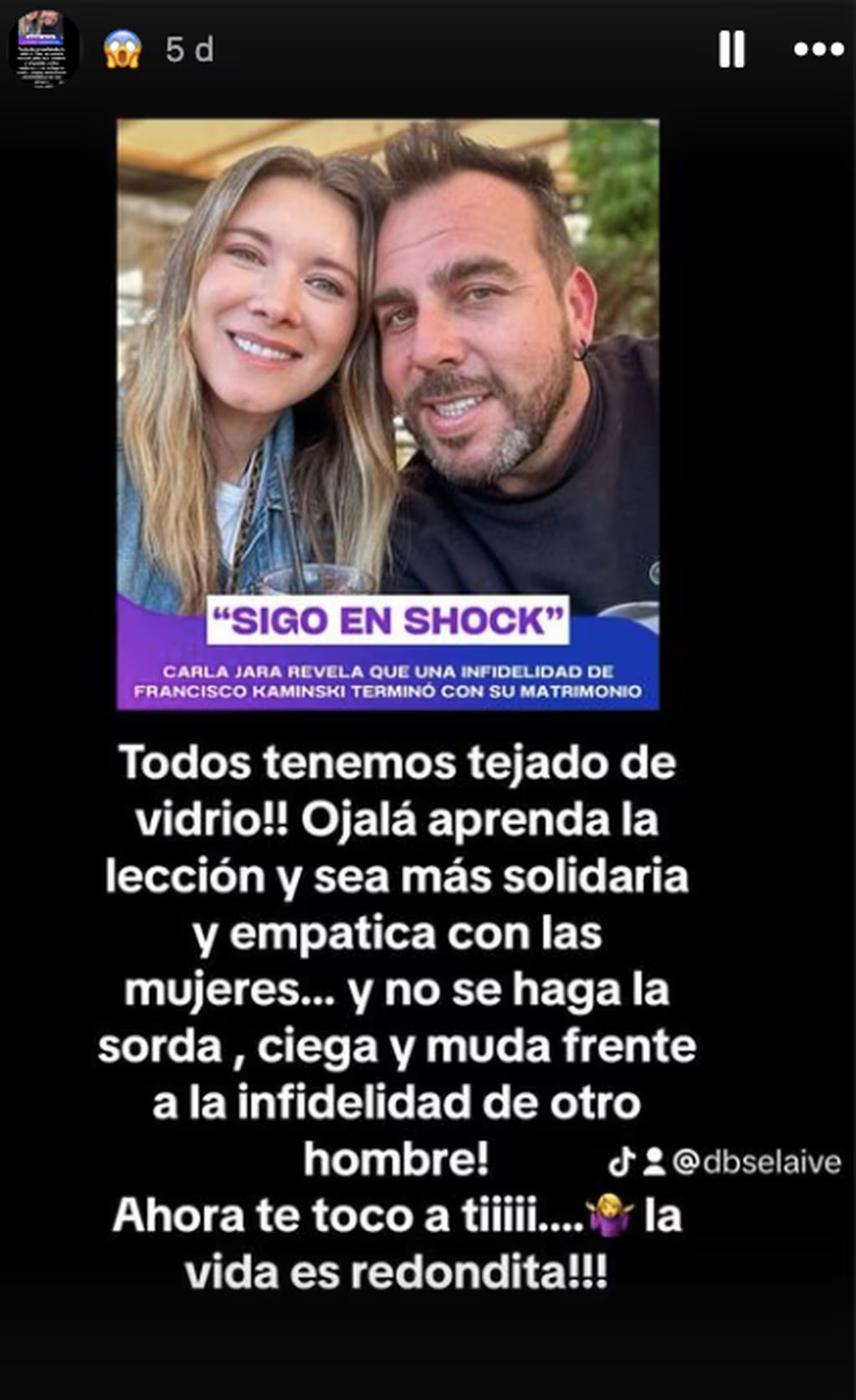 Cuñada de Kaminski lanzó dura crítica a Carla Jara Cuñada de Kaminski lanzó dura crítica a Carla Jara