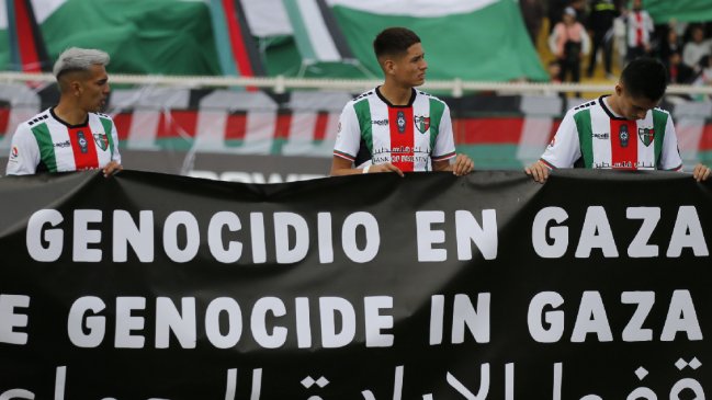 Palestino fue citado al Tribunal de la ANFP por lienzo contra el genocidio en Gaza