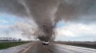 Hipnótica persecución a un tornado en Nebraska