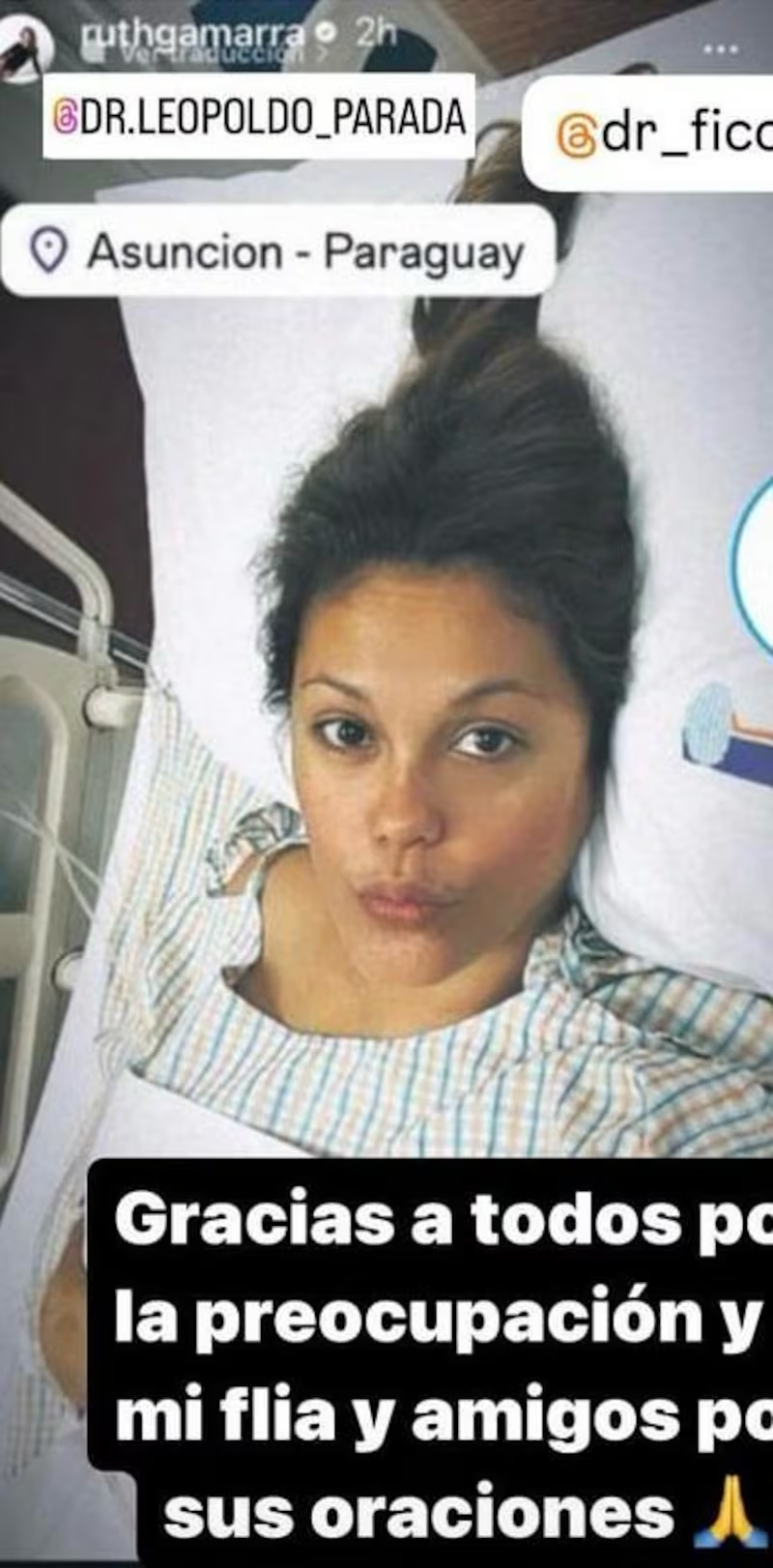 ExMekano Ruth Gamarra debió someterse a cirugía de emergencia ExMekano Ruth Gamarra debió someterse a cirugía de emergencia