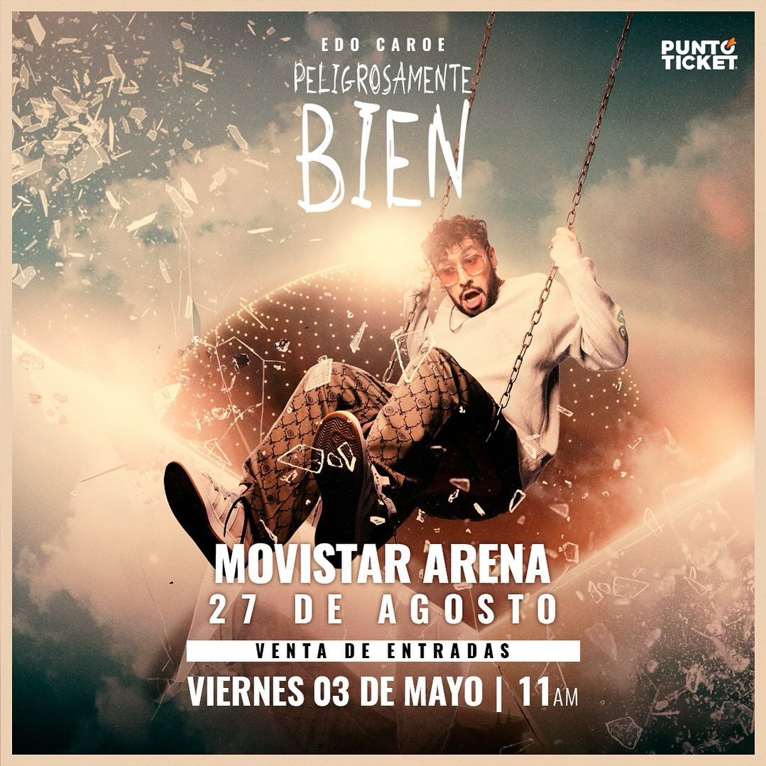 edo caroe movistar arena 2024 afiche del show de edo caroe en movistar arena para este 2024