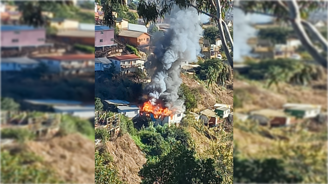 Incendio destruyó una vivienda en Viña del Mar