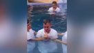 Eduardo Vargas se bautizó en una iglesia evangélica en Brasil