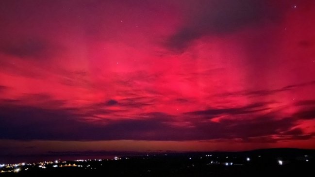 Aurora Austral impresiona en los cielos del sur de Chile