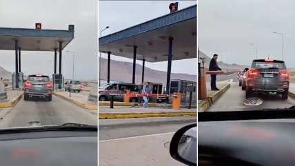   Automovilistas debieron abrir barreras de peaje: No había personal para hacerlo 