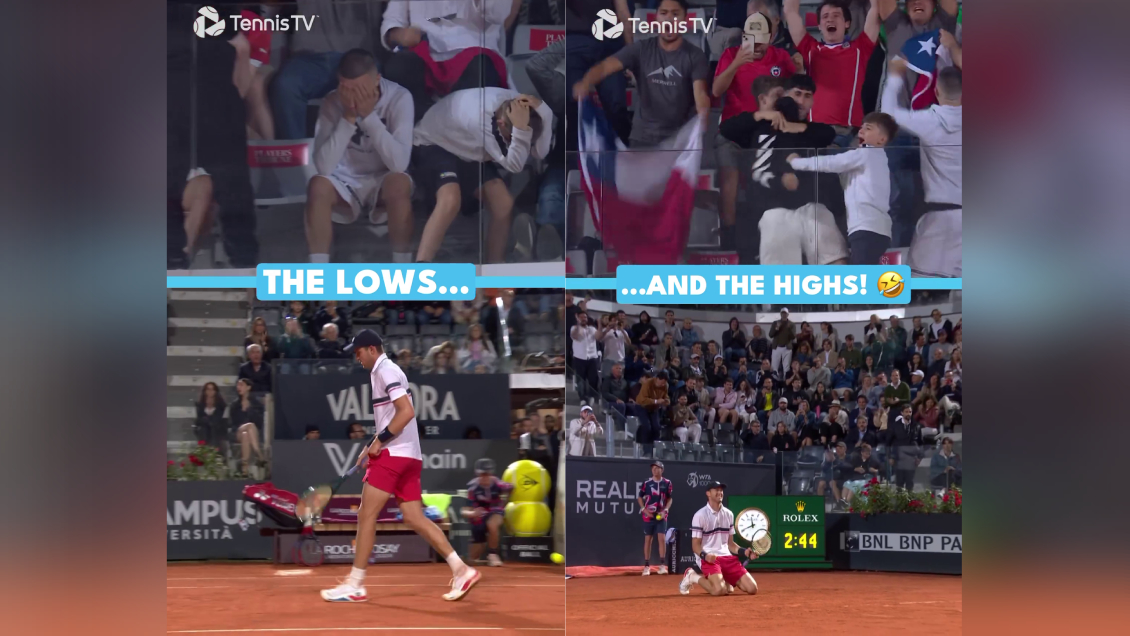 [VIDEO] La emoción de los hinchas en Roma con el triunfazo de Nicolás Jarry