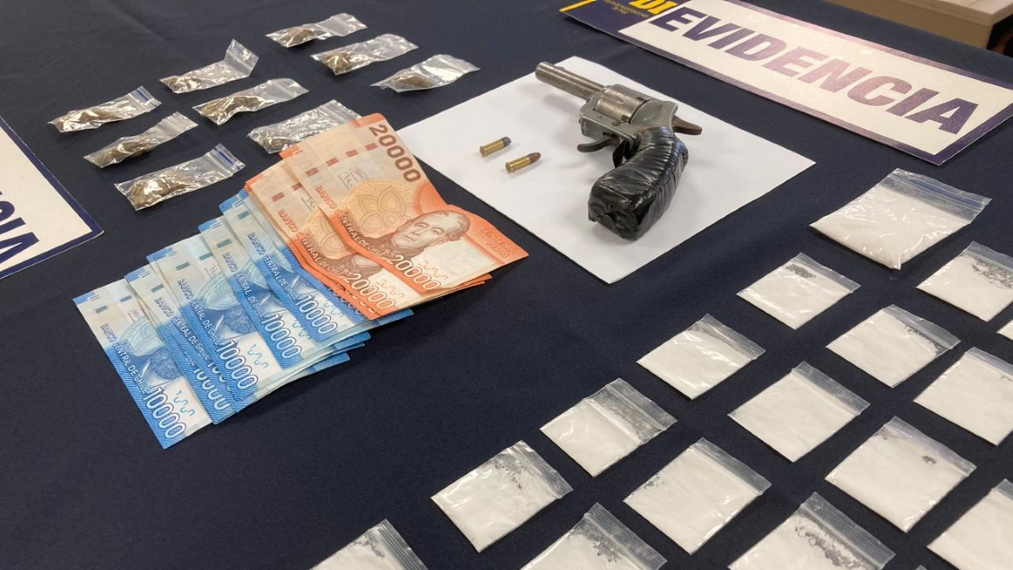 Dos detenidos en Valdivia por porte de arma de fuego y drogas